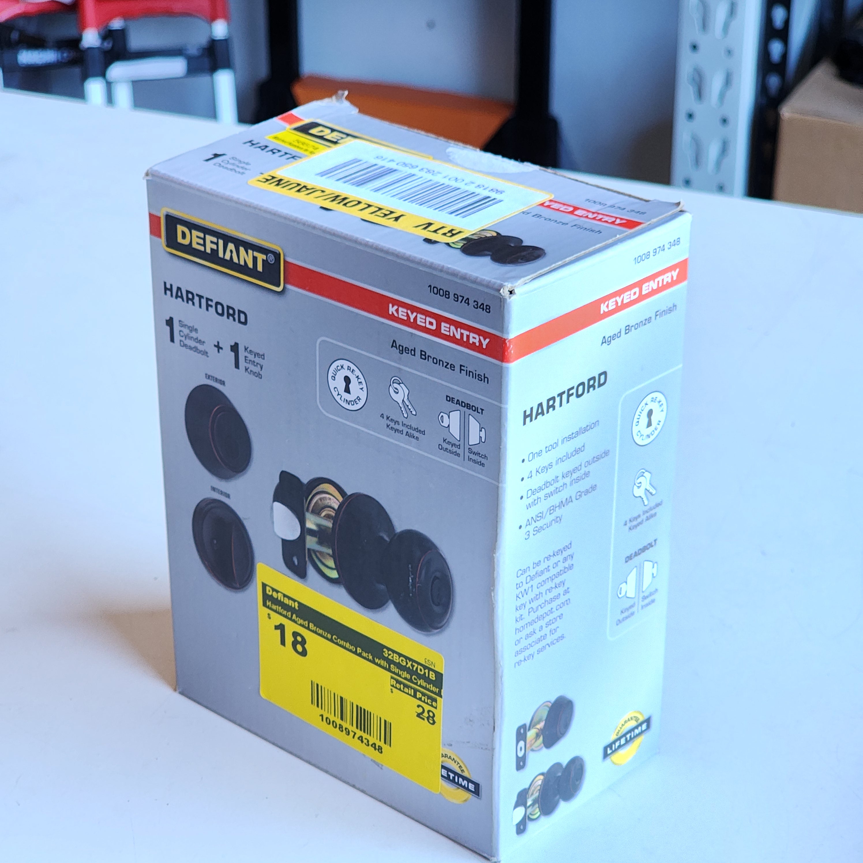 Hartford Aged Bronze Combo Pack with Single Cylinder Deadbolt (32BGX7D1B) Hartford Aged Bronze Combo Pack with Single Cylinder Deadbolt (32BGX7D1B)